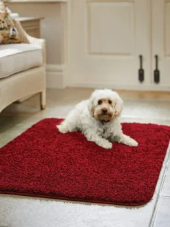 Discount Howler & Scratch Red Shaggy Pet Mat
