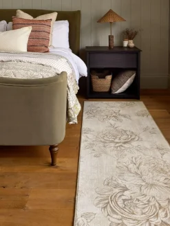 Sale Hug Rug Cream Muted Floral Print Runner