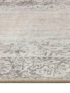 Hug Rug Natural and Grey British Made Washable Brocade Border Runner^ Rugs & Runners