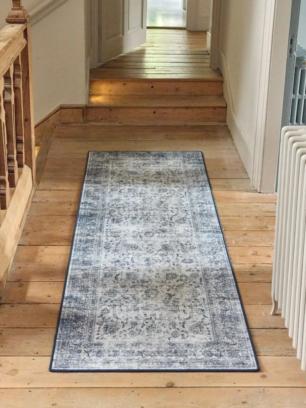 Clearance Hug Rug Navy Blue British Made Washable Vintage Imperial Runner