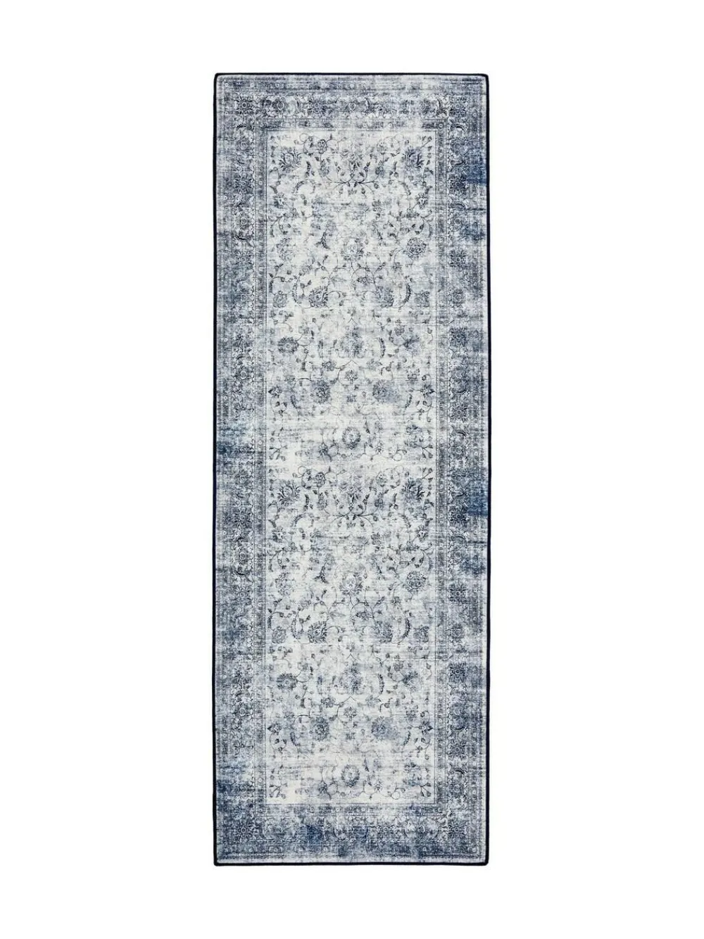 Clearance Hug Rug Navy Blue British Made Washable Vintage Imperial Runner