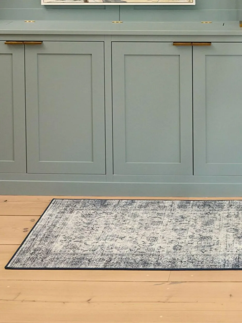 Clearance Hug Rug Navy Blue British Made Washable Vintage Imperial Runner