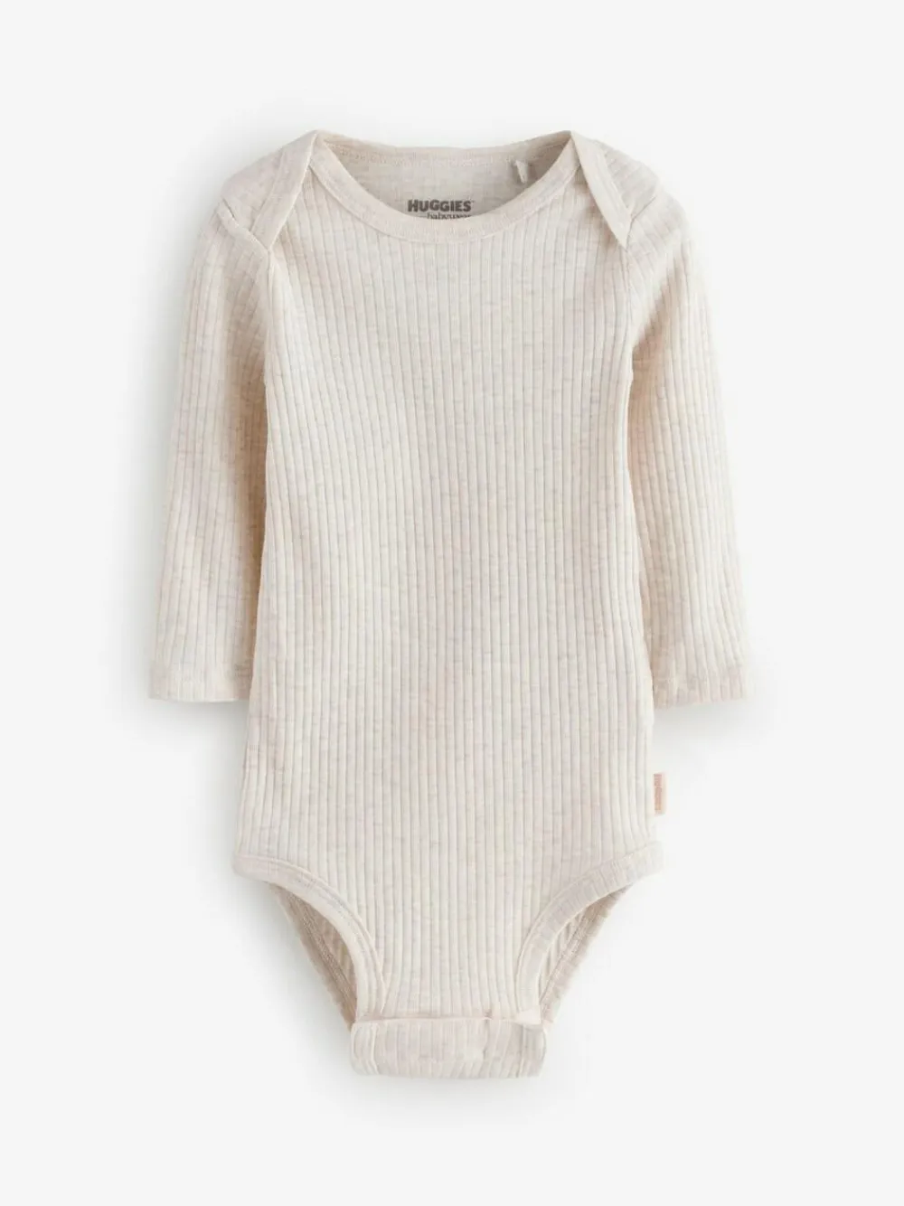 Huggies Baby Long Sleeve Envolope Neck Bodysuits 3 Pack Grey