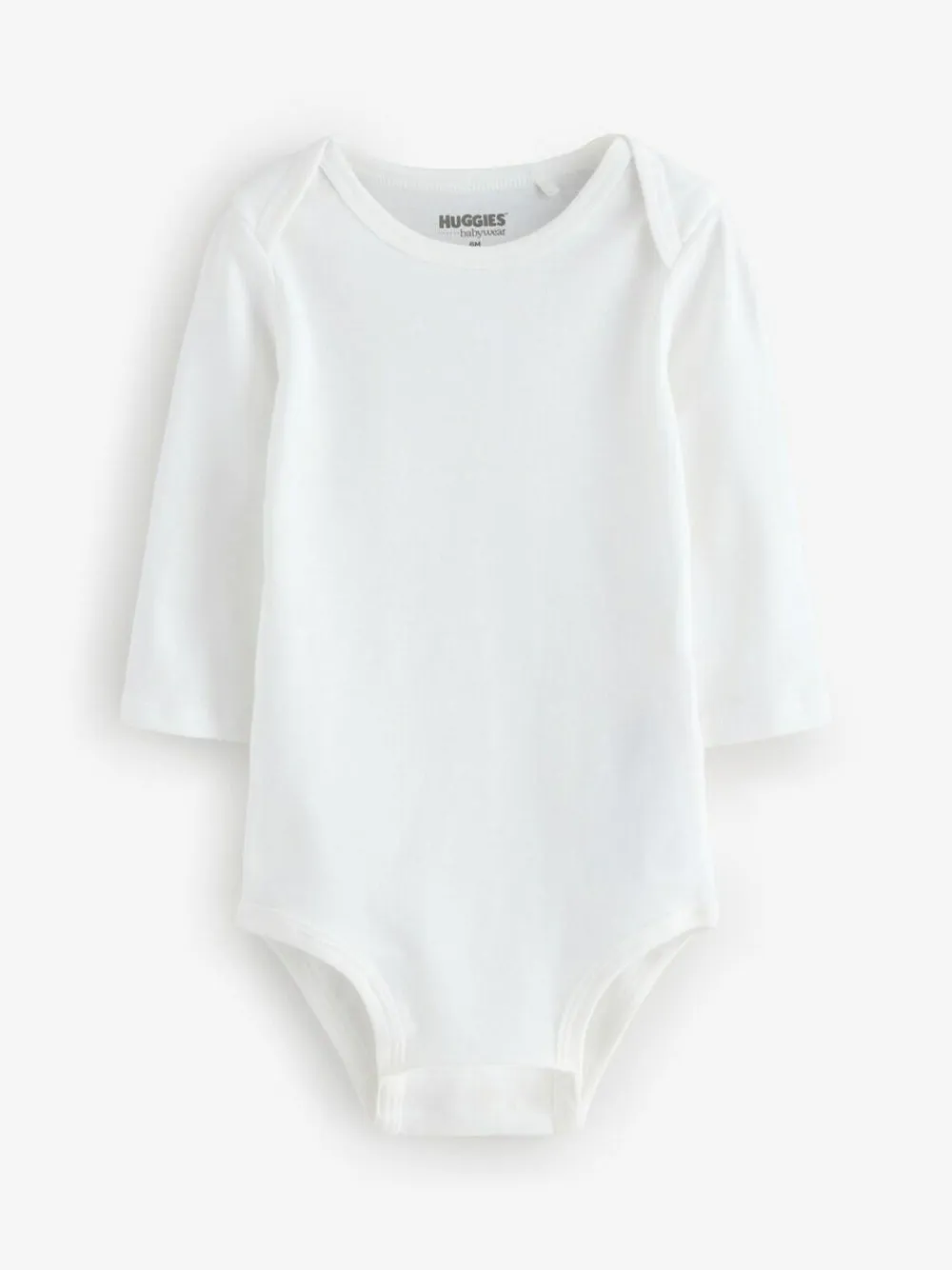 Huggies Baby Long Sleeve Envolope Neck Bodysuits 3 Pack Grey