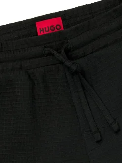 HUGO Black Waffle Joggers^ Joggers|Joggers