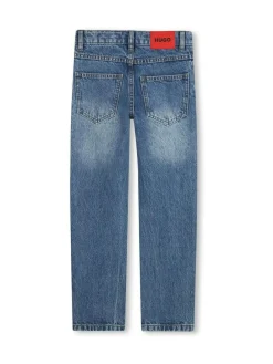 HUGO Straight Leg Denim Jeans Blue
