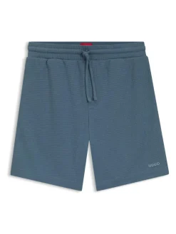 HUGO Blue Waffle Logo Shorts^ Shorts