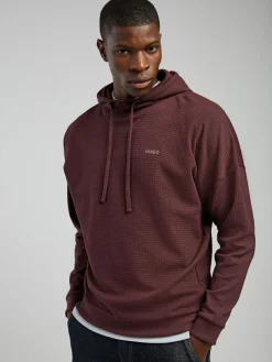New HUGO Waffle Hoodie Brown