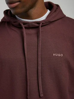 New HUGO Waffle Hoodie Brown