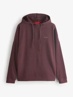 New HUGO Waffle Hoodie Brown