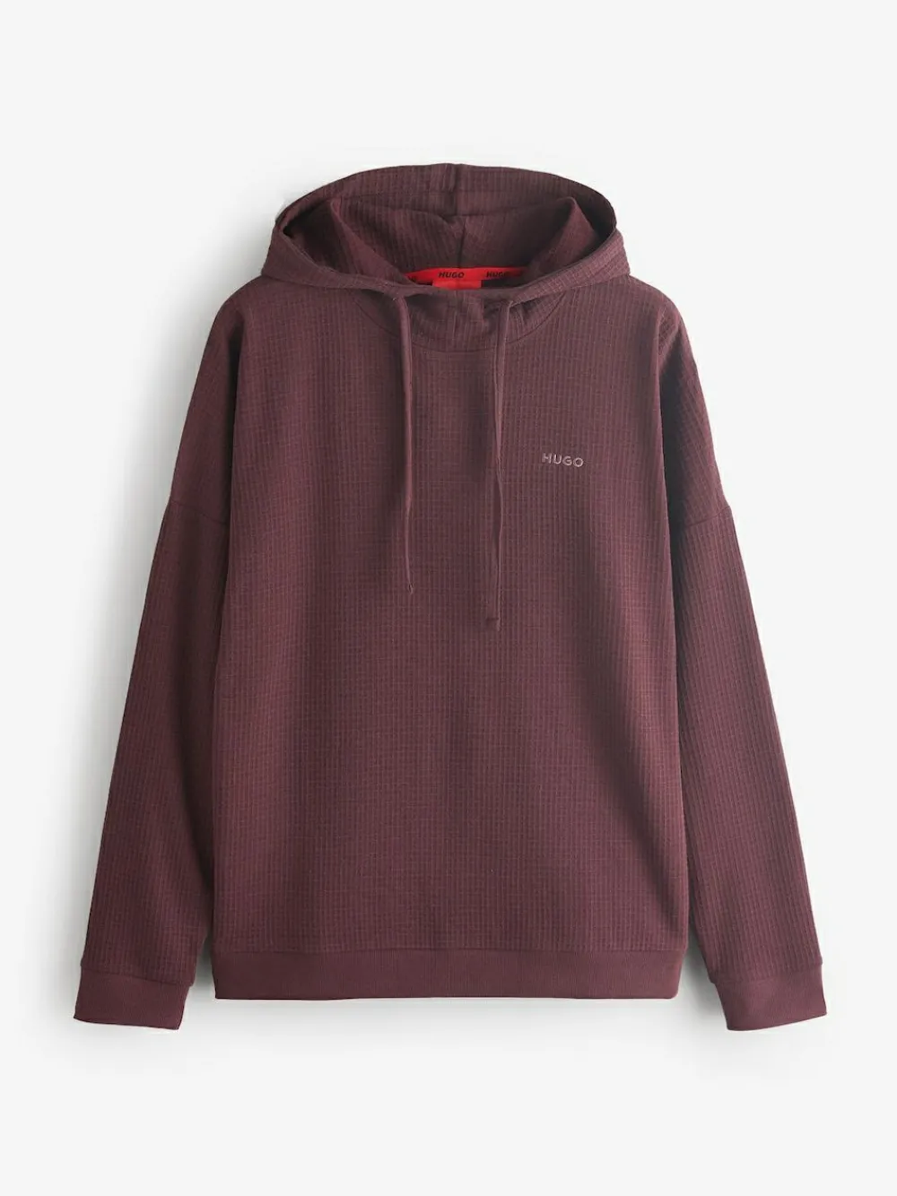 New HUGO Waffle Hoodie Brown
