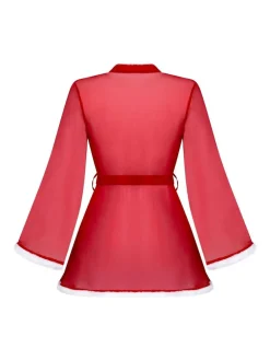 Hunkemoller Red Santa Mesh Kimono^Women Bathrobes