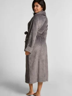 Sale Hunkemoller Soft Fleece Grey Bathrobe
