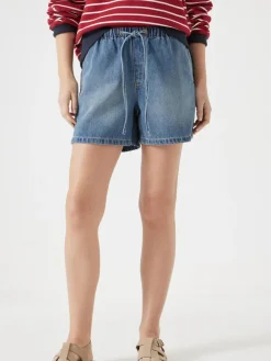 Best Hush Betty Pull On Denim Shorts Blue
