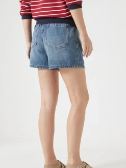 Best Hush Betty Pull On Denim Shorts Blue