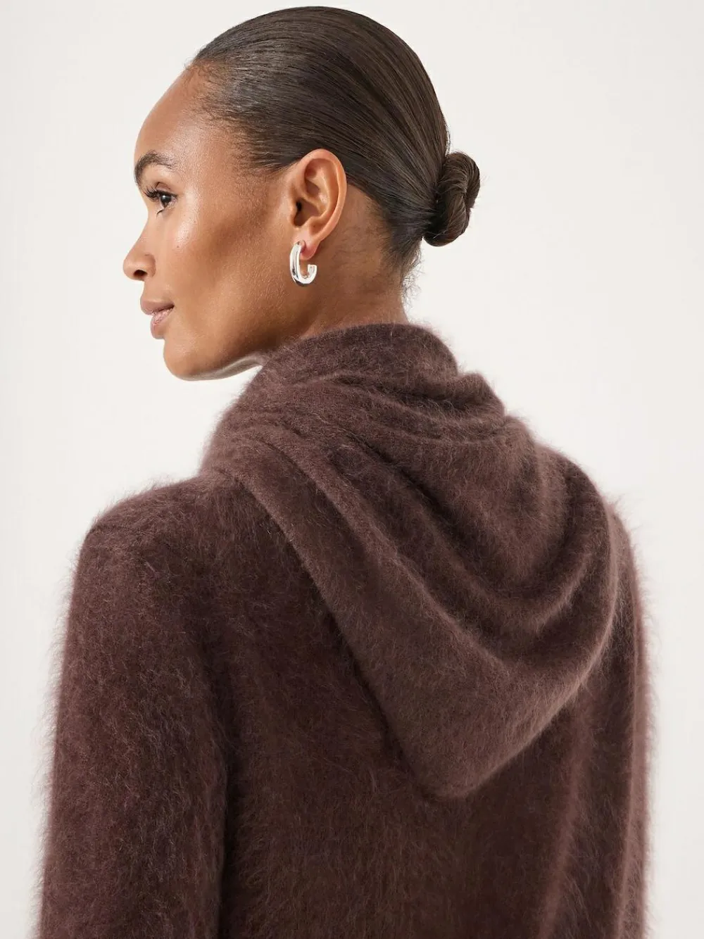 Online Hush Brushed Cashmere Triange Scarf Brown
