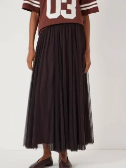 New Hush Millie Godet Skirt Brown