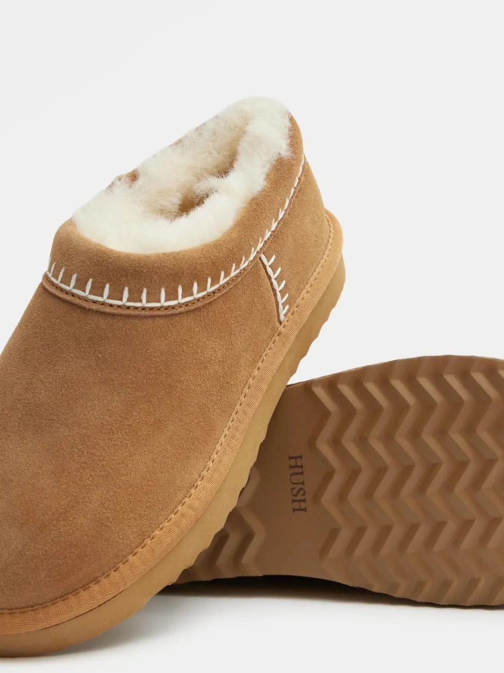 Hush Padded Collar Shearling Snug Slippers^Women Slippers