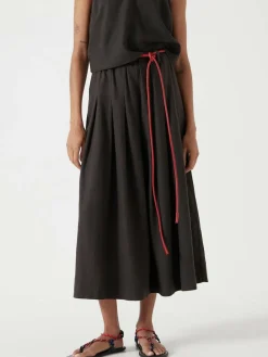 Hush Ivy Pleated Linen Blend Midi Skirt^Women Skirts