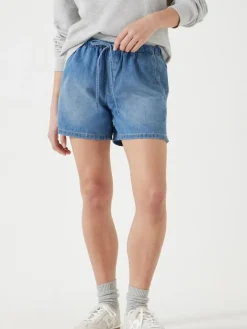 Clearance Hush Betty Pull On Denim Shorts Denim Blue