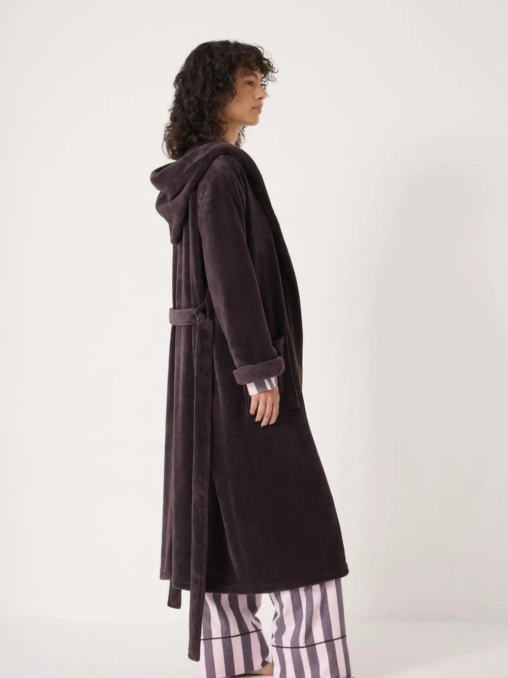 Hush Fluffy Hooded Dressing Gown^Women Bathrobes