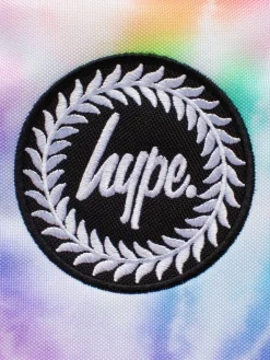 Best Hype . Girls Pink Rainbow Heart Tie Dye Iconic Backpack