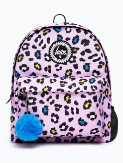 Discount Hype . Kids Purple Leopard Print Backpack