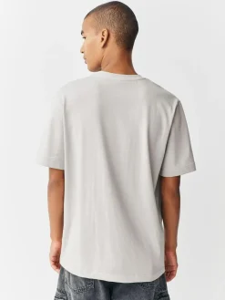 Next Ice Grey Regular Fit Heavyweight T-Shirt^ Tops & T-Shirts