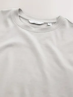 Next Ice Grey Regular Fit Heavyweight T-Shirt^ Tops & T-Shirts
