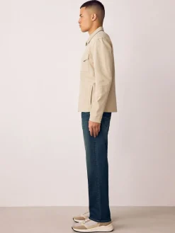 Hot Next Straight Fit Authentic Stretch Denim Jeans Indigo Blue