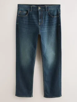 Hot Next Straight Fit Authentic Stretch Denim Jeans Indigo Blue