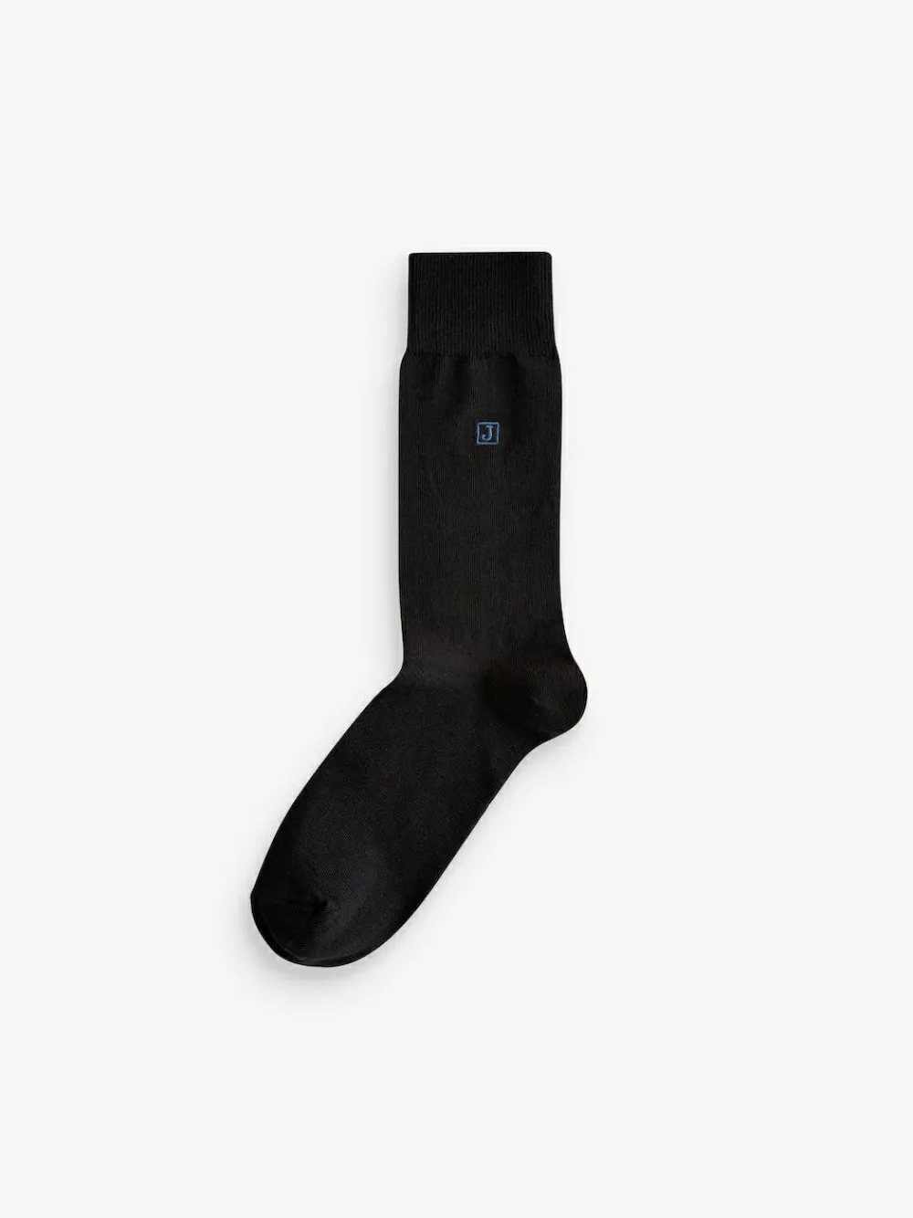 Discount Next Initials Black Embroidered Lasting Fresh Socks 10 Pack