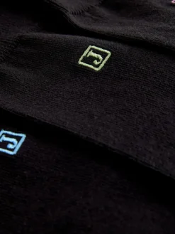 Discount Next Initials Black Embroidered Lasting Fresh Socks 10 Pack