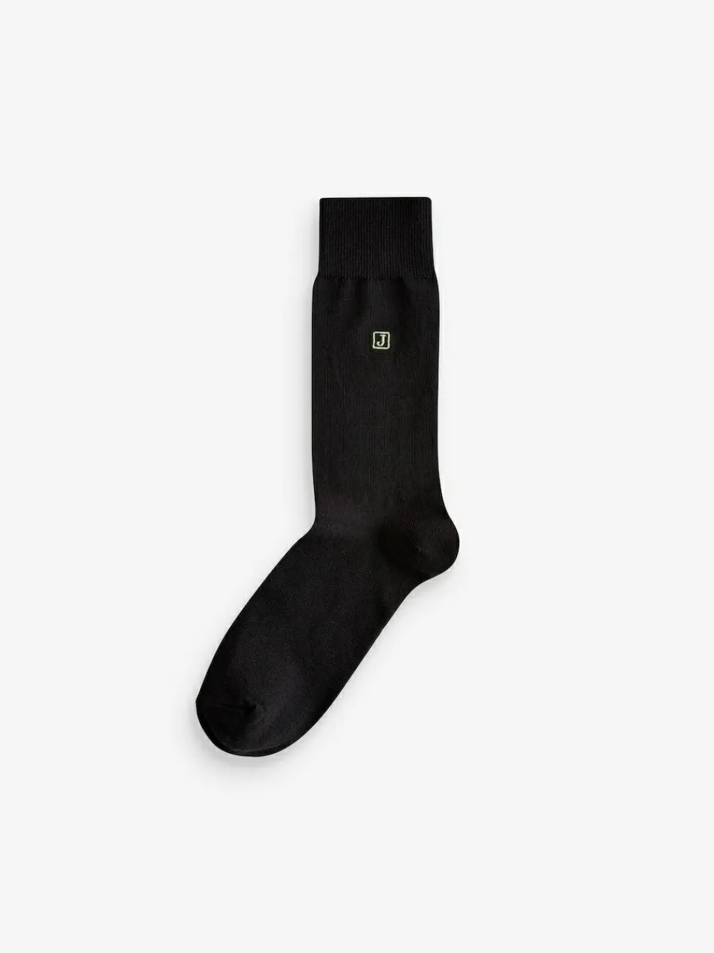 Discount Next Initials Black Embroidered Lasting Fresh Socks 10 Pack