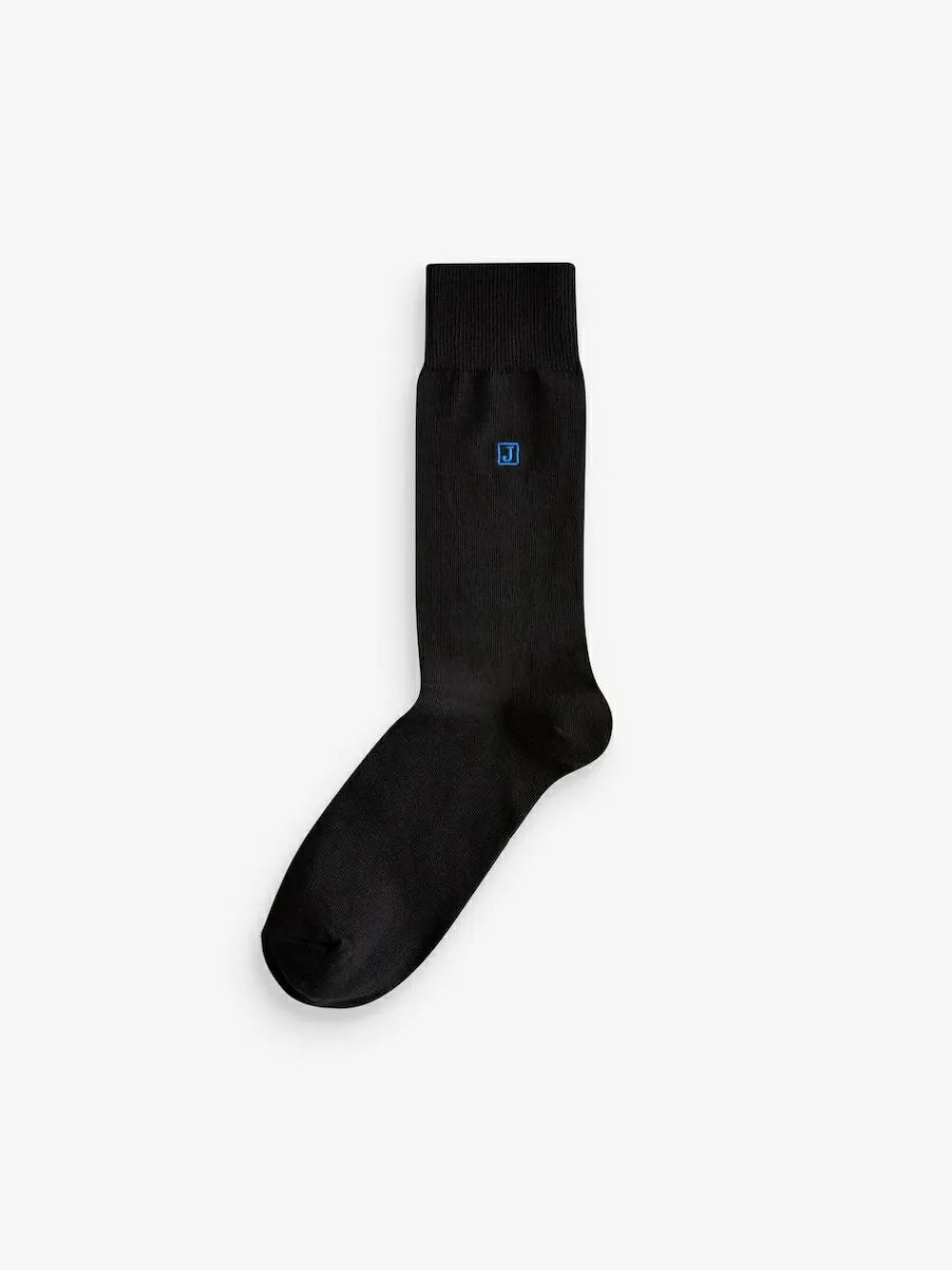 Discount Next Initials Black Embroidered Lasting Fresh Socks 10 Pack