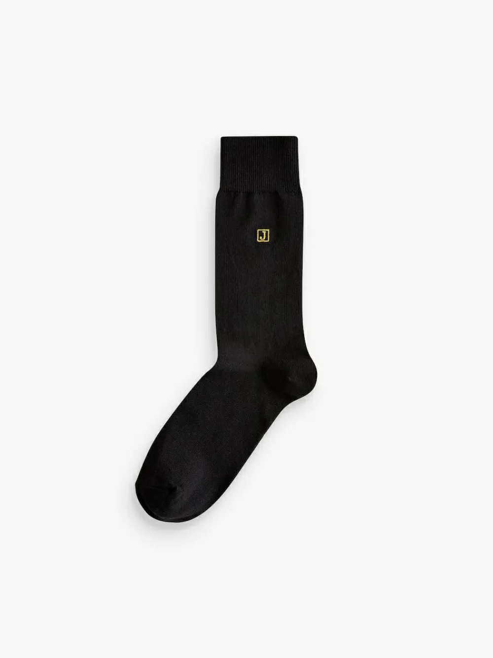 Discount Next Initials Black Embroidered Lasting Fresh Socks 10 Pack