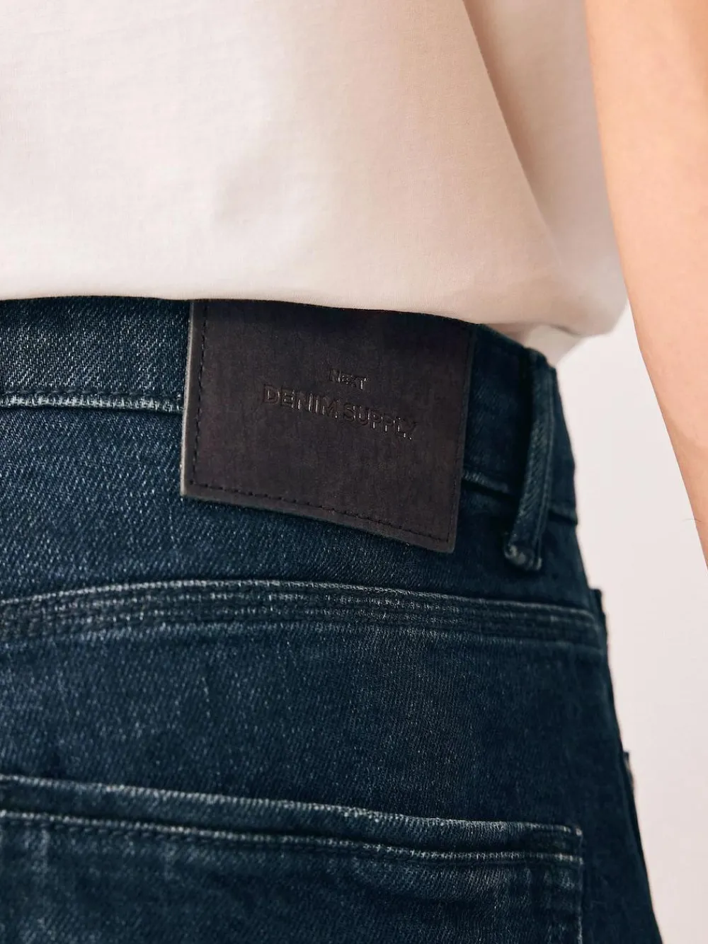 Next Regular Tapered Fit Authentic Stretch Denim Jeans Ink