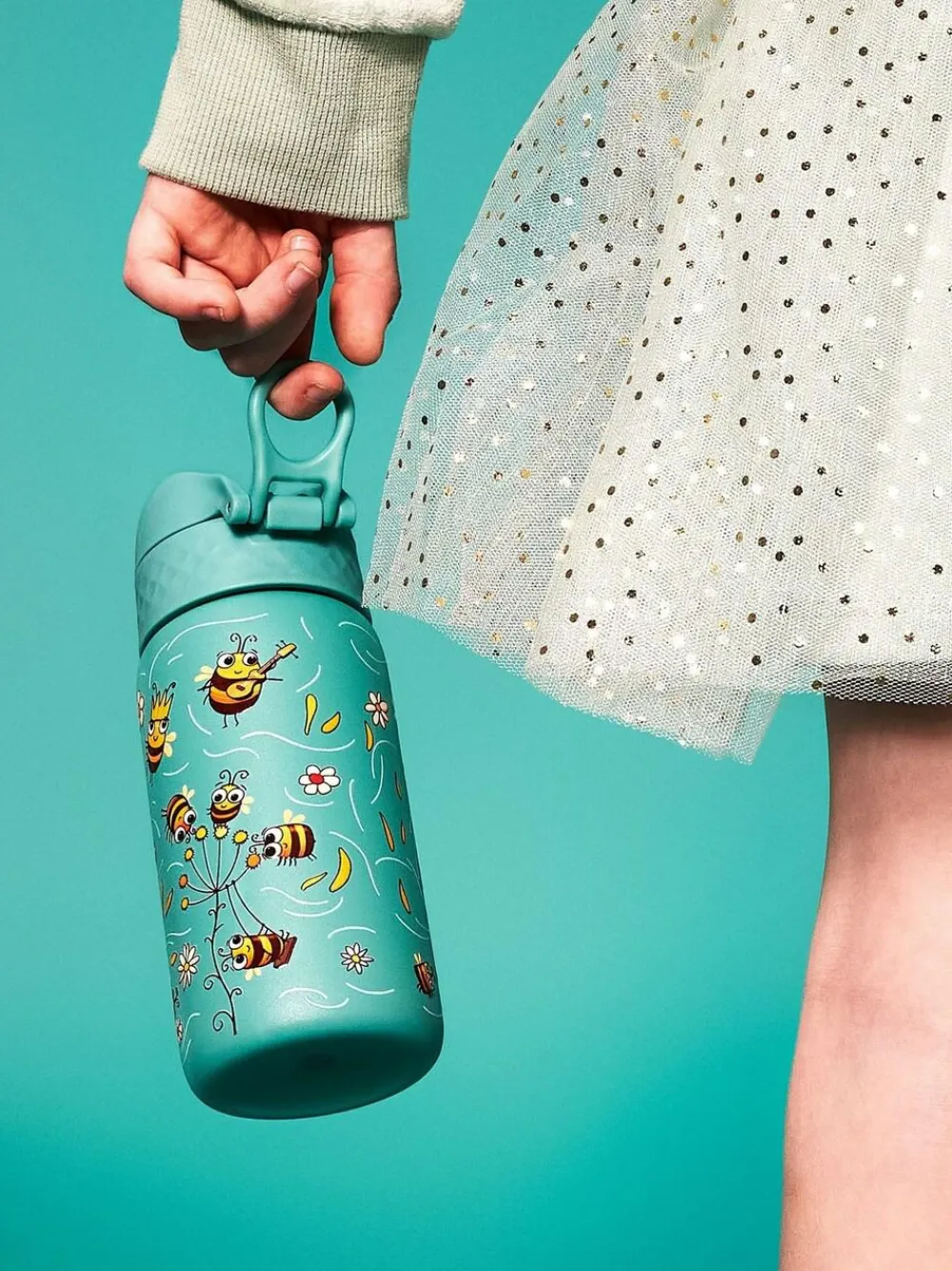 Outlet Ion8 Bees 320ml Insulated Steel Water Bottle