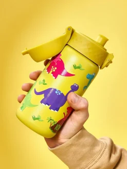 Ion8 Dinosaurs Print 320ml Insulated Steel Water Bottle^ Branded Kitchenware