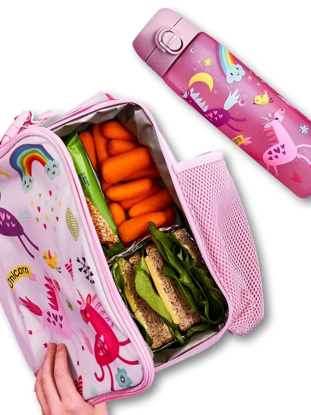 Ion8 Unicorns Lunch Bag and Leak Proof Recyclon Water Bottle Bundle^ Branded Kitchenware