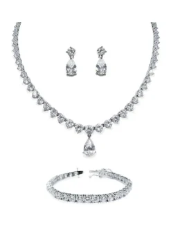Best Ivory & Co Silver Tone Imperial Jewellery Set