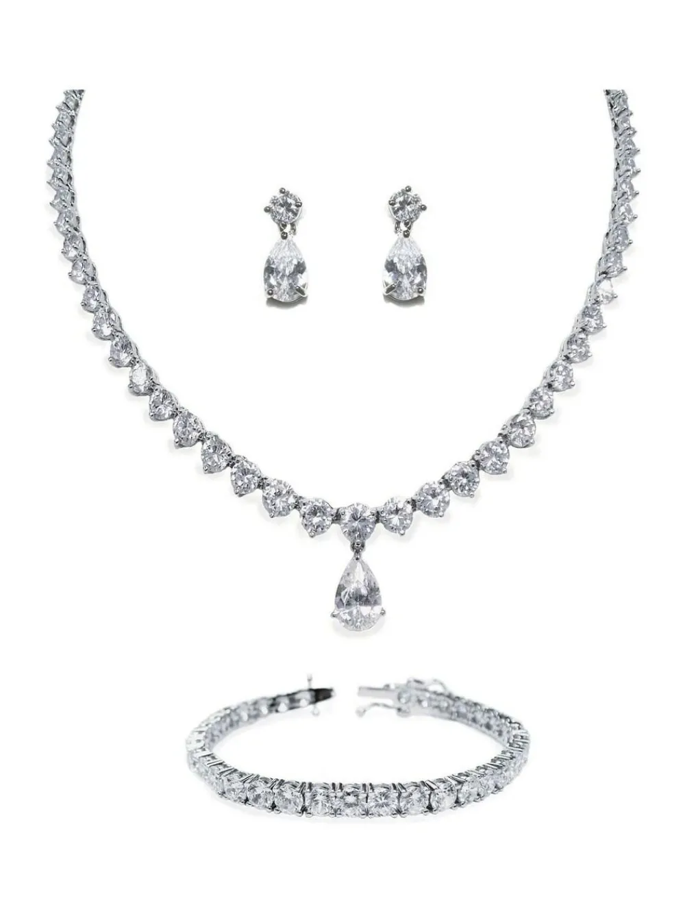 Best Ivory & Co Silver Tone Imperial Jewellery Set