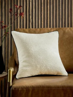 Outlet Next 50 x 50cm Boucle Chenille Textured Cushion Ivory