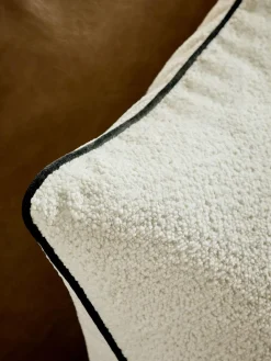 Outlet Next 50 x 50cm Boucle Chenille Textured Cushion Ivory