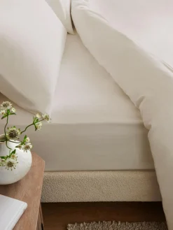 Next Ivory Brushed Cotton Supersoft Deep Fitted Sheet^ Bedsheets & Pillow Cases