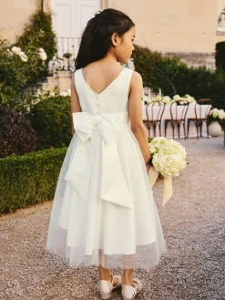 New Next Flower Girl Bow Dress (3mths-16yrs) Ivory Cream