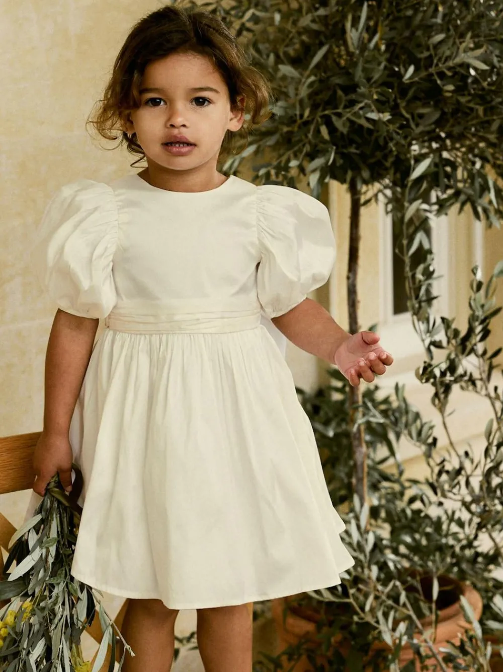 Online Next Flower Girl Taffeta Bow Dress (3mths-8yrs) Ivory