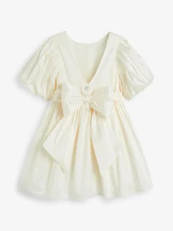 Online Next Flower Girl Taffeta Bow Dress (3mths-8yrs) Ivory