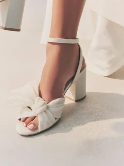 Next Ivory Forever Comfort® Wedding Bow Block Bridal Heel Shoes^Women Heels|Occasionwear