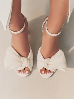 Next Ivory Forever Comfort® Wedding Bow Block Bridal Heel Shoes^Women Heels|Occasionwear